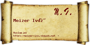 Meizer Ivó névjegykártya